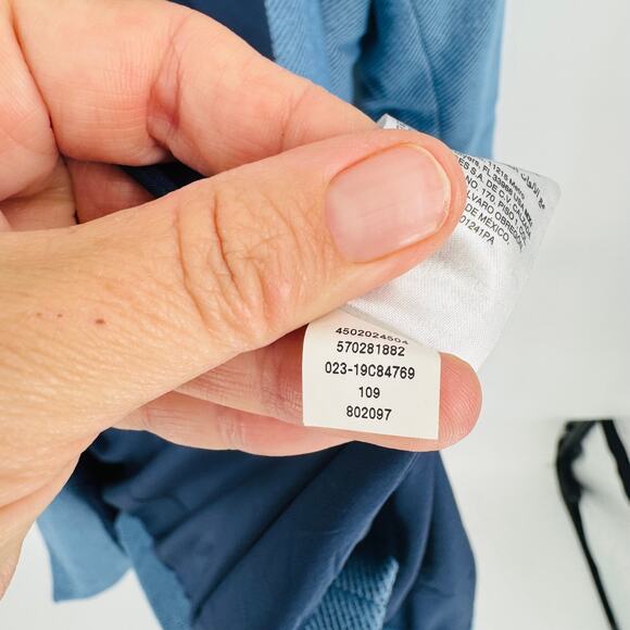 Chico’s Women’s Open Front Coat Blue Longline Blazer Lightweight Size 4 XXL - Picture 5 of 6